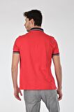 Porto Cervo Polo Yaka Slim Fit Kısa Kollu Kırmızı Erkek T-shırt 221220201