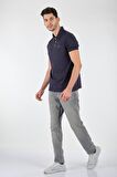 Porto Cervo Polo Yaka Slim Fit Kısa Kollu Lacivert Erkek T-shırt 221220200