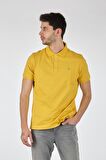 Porto Cervo Polo Yaka Slim Fit Kısa Kollu Sarı Erkek T-shırt 221220200