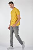 Porto Cervo Polo Yaka Slim Fit Kısa Kollu Sarı Erkek T-shırt 221220200