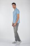 Porto Cervo Polo Yaka Slim Fit Kısa Kollu Açık Mavi Erkek T-Shirt 221220200