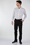 Ecer Slim Fit Dar Paça Normal Bel Siyah Erkek Pantolon 00536210