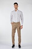 Ecer Slim Fit Dar Paça Normal Bel Bej Erkek Pantolon 00536210
