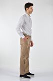 Ecer Slim Fit Dar Paça Normal Bel Bej Erkek Pantolon 00536210