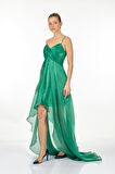 Explosion Asimetrik İp Askılı Yeşil Kadın Elbise 23157062