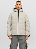 Jack&Jones Kapüşonlu Off White Erkek Mont 12214648
