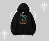 Midnight Petals Kedi Baskılı Kapşonlu Sweatshirt