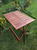 BİRAYSE Ahşap 60X80 İroko Mini Yemek Masası