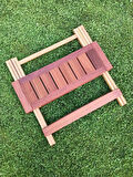 BİRAYSE Ahşap 60X80 İroko Mini Yemek Masası