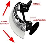 Motosiklet 180 Derece Geniş Açılı Dışbükey Görüş Aynası,Ön Cam Dikiz Aynası -Arasmoto