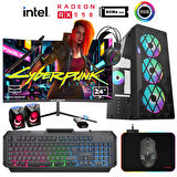 Xaser Xsr933 i5 3470 16GB Ram 1TB M.2 NVMe SSD 4GB RX550 Ekran Kartı 24" Curved Oyuncu Bilgisayarı