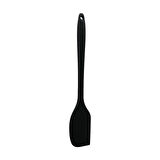 SİYAH ORTABOY KÖŞELİ SİLİKON SPATULA KARIŞTIRICI 30CM (4593)