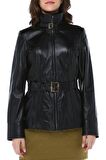 DERİCLUB K-827  Gerçek Deri Kadın Kaban