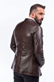 DERİCLUB E896  Gerçek Deri Erkek Kaban