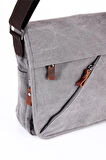 ÇÇS London 31472 Kanvas Postacı Evrak Çantası GREY