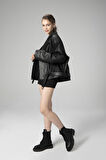 DERİCLUB WM031 JUMBO Oversize Biker Gerçek Deri Unisex Mont