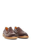 DERİCLUB Erkek Gerçek Deri Klasik Loafer FR 242025 KAHVERENGİ