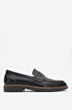 DERİCLUB Erkek Gerçek Deri Klasik Loafer FR 242025 SİYAH