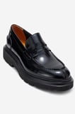 DERİCLUB Erkek Kalın Taban Loafer Gerçek Deri FR 244453 SİYAH