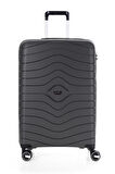ÇÇS 5242 Polipropilen Körüklü Büyük Boy Valiz ANTRASİT