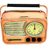 Himarry Dekoratif Metal Radyo Saat Masa Saati Vintage Ev Ofis Hediyelik