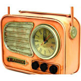 Himarry Dekoratif Metal Radyo Saat Masa Saati Vintage Ev Ofis Hediyelik