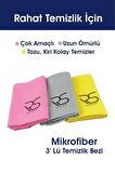 KOPYA - Rs Clean Mikrofiber 3' Lü Temizlik Bezi - 42*68 RsClean