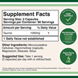 Taurine 1000 mg 180 Kapsül