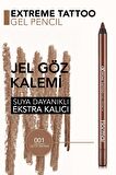 Flormar Işıltılı Kalıcı Göz Kalemi (BAKIR) - Extreme Tattoo Gel Pencil - 001 Glitzy Brown - 8682536028837