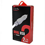 Araba araç telefon 2 Girişli Hızlı şarj aleti şarj soketi girişli micro Kablolu 2 Girişli Araç Soket