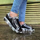 KB02 Crocodile  Siyah - Siyah Erkek Ayakkabı
