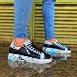 KB02 Crocodile  Siyah Mavi Erkek Ayakkabı