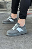  WG011 Gri Süet Erkek Casual Ayakkabı