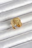 316L Çelik Gold Renk Başak Modeli Kadın Yüzük
