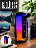 RGB Işıklı Bluetooth Hoparlör Güçlü Ses Type-C Şarjlı Taşınabilir Kablosuz Speaker