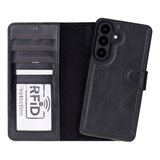 Samsung Galaxy S26 Plus Uyumlu Manyetik Hakiki Deri Cüzdan Kılıf ,Cüzdan Taşımaya Son, Kredi Kart Yuvalı, RFID Güvenlik