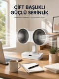 Marsilyan Çift Başlıklı Vantilatör Beyaz 280 W USB