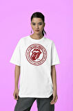 Vintage The Sticky Fingers Logo Baskılı Unisex Oversize Tişört