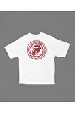 Vintage The Sticky Fingers Logo Baskılı Unisex Oversize Tişört