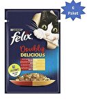 Felix Taze Sığır Etli Jöleli Pouch Yetişkin Kedi Konservesi 85 Gr 6 Adet 