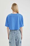 DeFacto Coool Oversize Fit Bisiklet Yaka Baskılı Kısa Kollu Tişört B7115AX24SMBE419