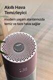 Akıllı Hava Temizleyici, Air Purifier, Mobil Uygulama ile Denetim, 70 m2 Etkili, 3 Katmanlı HEPA13 Filtreli Hava Temizleme Cihazı Pembe X7420
