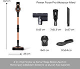 Karaca Vantuz Power Force Pro 2 In 1 Şarj Edilebilir Dik Süpürge Matte Black Bronz