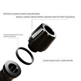 Yamaha FAZER 8 Uyumlu Grenaj Koruma Takozu (SİYAH)