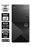 DELL VOSTRO 3020 i5 13400 64GB RAM 4TB SSD W11PRO N2046VDT3020MTU MASAÜSTÜ PC & PER4 BELLEK