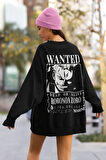 Wanted Roronoa Zoro Baskılı Unisex Oversize Anime Karakter Sweatshirt