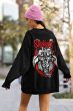 Slipknot Rock Metal Müzik Grubu Baskılı Unisex Oversize Sweatshirt