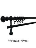 KLASİK AHŞAP RUSTİK PERDE ASKISI TEK RAYLI 28 MM