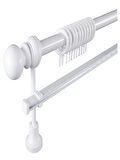 KLASİK AHŞAP RUSTİK PERDE ASKISI TEK RAYLI 28 MM