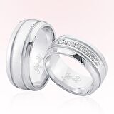 Harem Altın Beyaz Taşlı Altın Alyans 4604